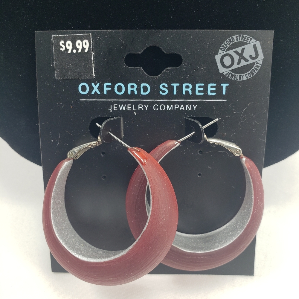Oxford Street Chunky Wide Hoop Earring NWT